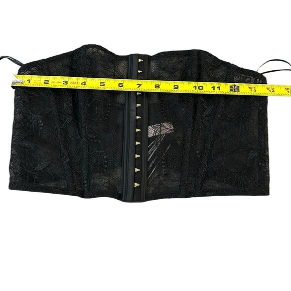 Victoria’s Secret‎ Size M Strapless Corset Tank Top Black Lace Mesh Crop New - Picture 7 of 8